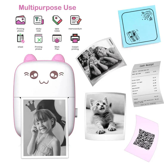 Pocket Inkless Mini Bluetooth Printer