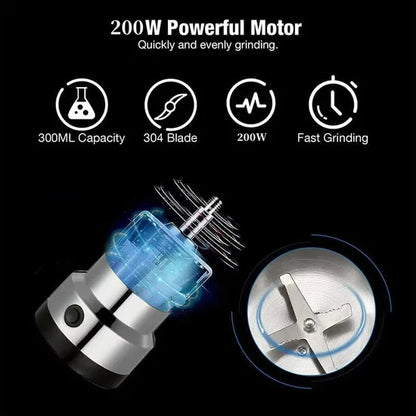 Powerful 4-Blade Electric Grinder