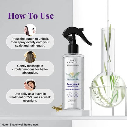 Rosemary & Rice Water Hair Spray