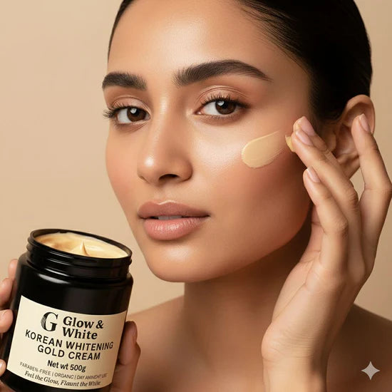 GLOW & WHITE KOREAN WHITENING GOLD CREAM (0.5 KG)