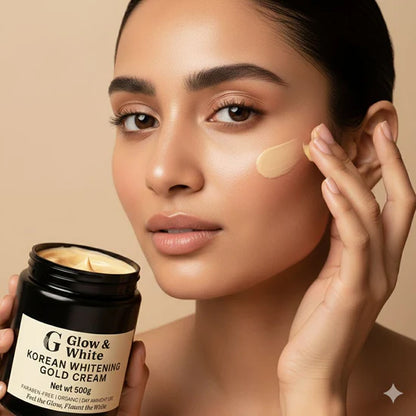 GLOW & WHITE KOREAN WHITENING GOLD CREAM (0.5 KG)